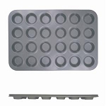 24 Cup Muffin Pan - Non Stick - Small Cup (0.4mm), 44ml / 1.5 oz Each Cup 