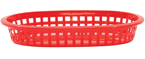 A La Carte Platter Baskets Polypropylene Red Oval 22x15x4cm 