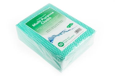 Antibacterial Cloth - Green Wave Medium Duty 40GSM (x50) 