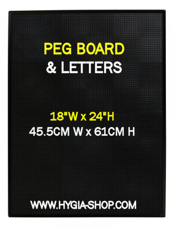 BLACK PEG BOARD 18inch  Wide x 24inch High (Each) BLACK, PEG, BOARD, 18inch, , Wide, 24inch, High, Beaumont