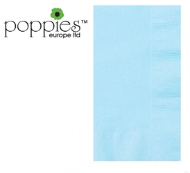 Baby Blue Pre-Folded 2 Ply 40cm Napkins (2000 Pack) 