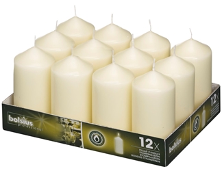 Bolsius® Professional Pillar Candle 120mm x 60mm Ivory (12 Pack) Bolsius, Professional, Pillar, 120mm, 60mm, Ivory, bolsius