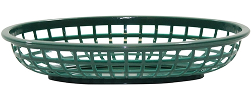 Classic Oval Baskets Hight Density Polyethylene Forest Green 24x15x5cm (36 Pack) 