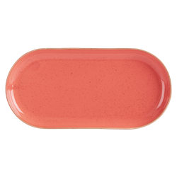 Coral Narrow Oval Plate 32 x 20cm / 12  1/2” x 8” (Pack of 6) 