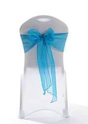 Crystal Chair Sashes - Teal 8”x108” (5 Pack) 