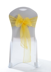 Crystal Chair Sashes - Yellow 8”x108” (5 Pack) 