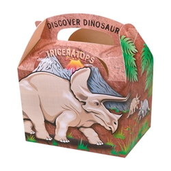 Discover Dinosaurs paperboard box with handle 