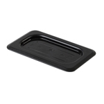 GN 1/9, Standard Solid Cover, Black, for Polycarbonate Gastronorm Container 