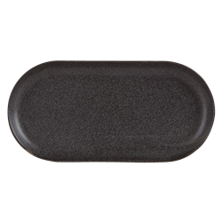 Graphite Narrow Oval Plate 32 x 20cm / 12  1/2” x 8” (Pack of 6) 