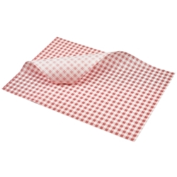Greaseproof Paper Red Gingham Print 35 x 25cm (Each) Greaseproof, Paper, Red, Gingham, Print, 35, 25cm, Nevilles