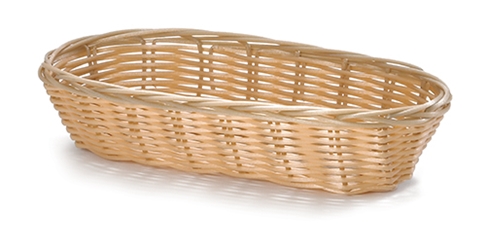 Handwoven Polypropylene Natural Look Oblong Basket 23x9x5cm (12 Pack) 