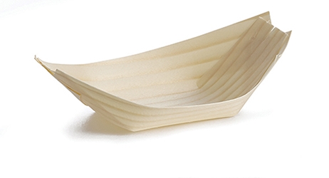 Large Disposable Wood Boat, 5.25 x 3.375” (50 per Pack) 