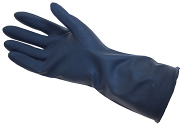 Long Sleeve Black Heavy Duty Rubber Gloves Med/LRG 