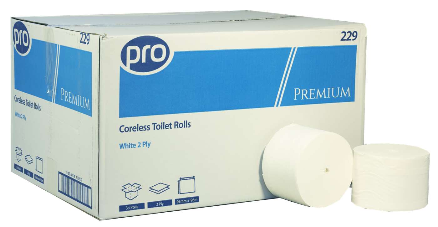 PRO Coreless Toilet Roll 95mm x 96m (36 Pack) 
