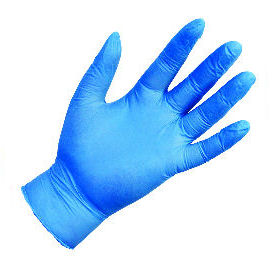  Blue Nitrile Gloves - Large (100) 
