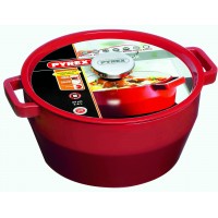 Slow Cook Round Casserole Red  24cm (1 Pack) Slow, Cook, Round, Casserole, Red, 24cm