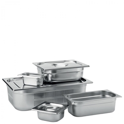 Stainless Steel GN 1/1 Handled Lid (6 Pack) 
