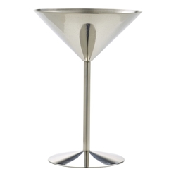 Stainless Steel Martini Glass 24cl/8.5oz (Each) Stainless, Steel, Martini, Glass, 24cl/8.5oz, Nevilles