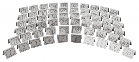 Stainless Steel Table Number - 13 (Each) Stainless, Steel, Table, Number, 13, Beaumont