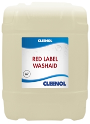 WASHAID RED LABEL   20L Washaid, Red, Label, Cleenol