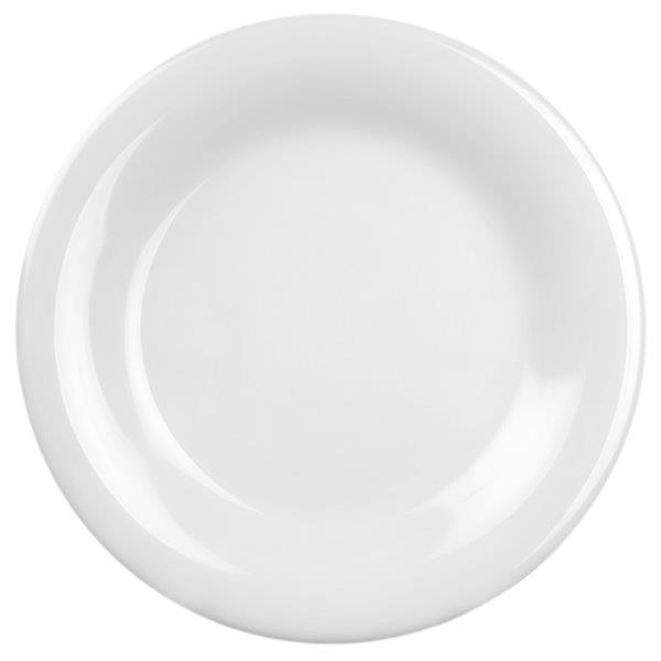 Wide Rim Plate 9 1/4? / 235mm, White (12 Pack) 