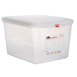 GN Storage Container 1/2 200mm Deep 12.5L (6 Pack) GN, Storage, Container, 1/2, 200mm, Deep, 12.5L, Nevilles