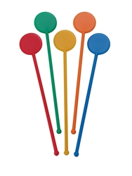 6” Asstd Coloured Disc Stirrers 1 x 250 (Each) 6", Asstd, Coloured, Disc, Stirrers, 1, 250, Beaumont