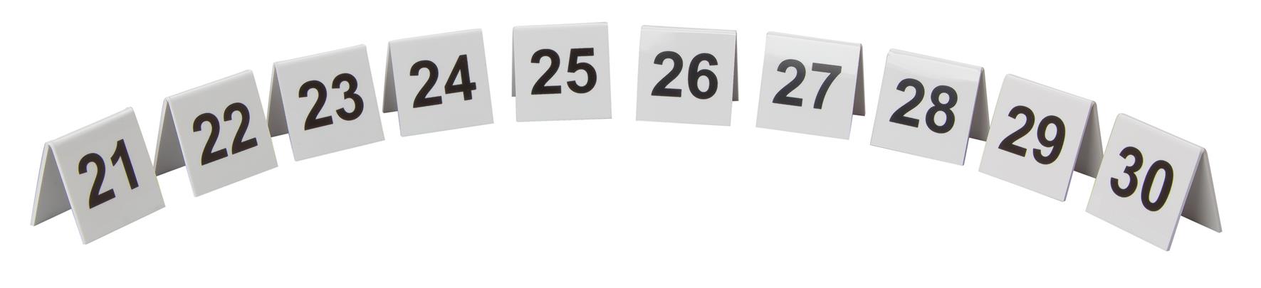 Perspex Table Numbers 21-30 (Each) PerspeTable, Numbers, 21-30, Beaumont