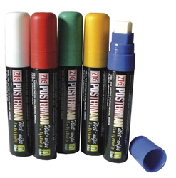 15mm Liquid Chalk Pen COLOUR (5 Pack) 15mm, Liquid, Chalk, Pen, COLOUR, Beaumont