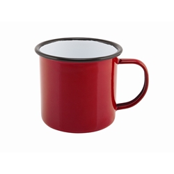 Enamel Mug Red 36cl/12.5oz (Each) Enamel, Mug, Red, 36cl/12.5oz, Nevilles