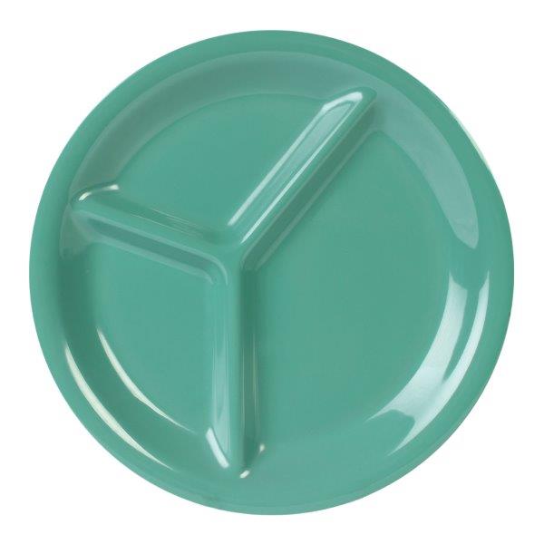 10 1/4? / 260mm, 3 Compartment Plate, Green 