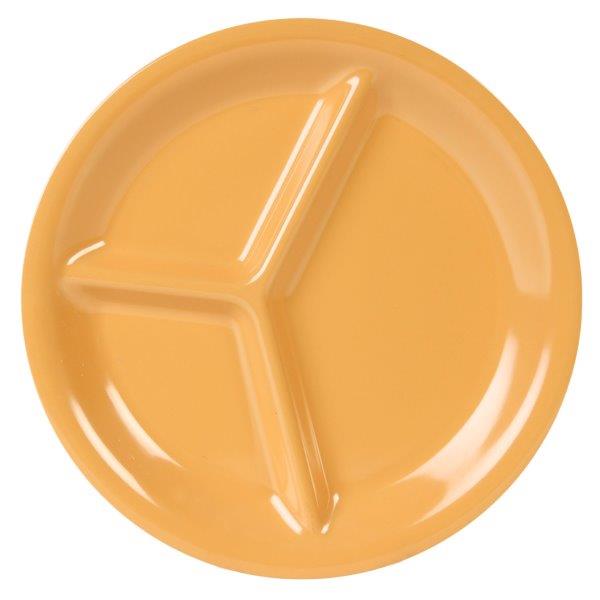 10 1/4? / 260mm, 3 Compartment Plate, Yellow 