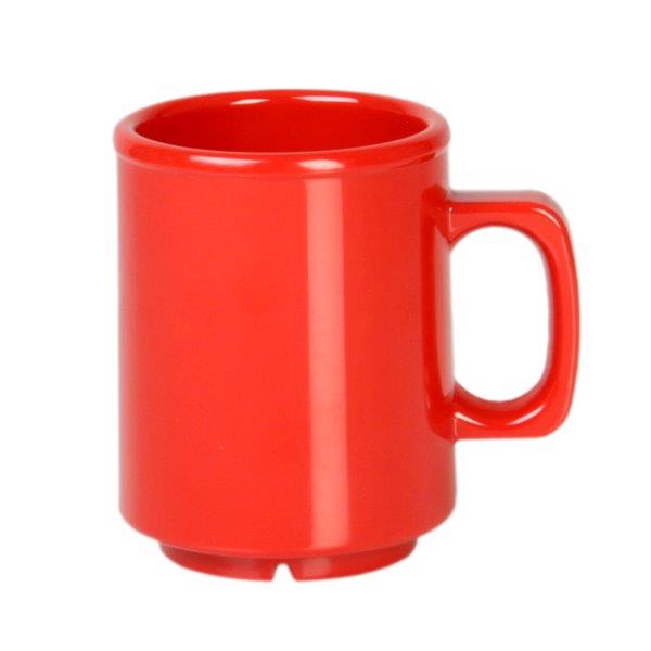 8 oz Mug, Pure Red (12 Pack) 
