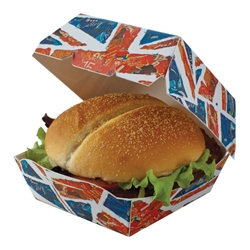 Union Jack Burger Box Union, Jack, Burger, Box, Chicken, Flag, English