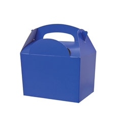 Dark blue paperboard box with handle 