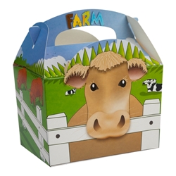 Farm paperboard box with handle 
