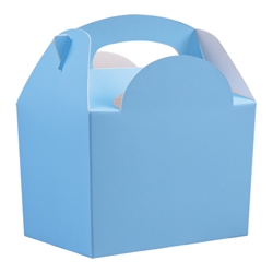 Paperboard box with handle (light blue) 