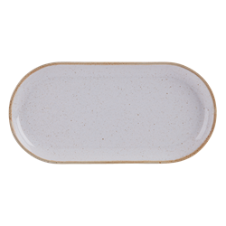 Stone Narrow Oval Plate 30cm (Pack of 6) 