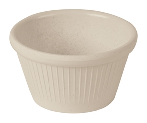 Fluted Ramekin Bamboo Natural White 3oz (Pack of 1) 