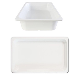 GN 1/1 100mm Deep Gastronorm Pan, Melamine, White 