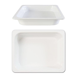 GN 1/2 40mm Deep Gastronorm Pan, Melamine, White 