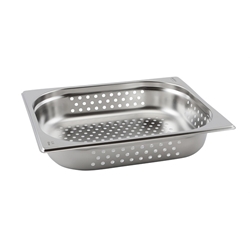 Perforated Stainless Steel Gastronorm Pan 1/2-100mm (Each) Perforated, Stainless, Steel, Gastronorm, Pan, 1/2-100mm, Nevilles
