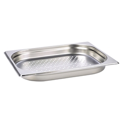 Perforated Stainless Steel Gastronorm Pan 1/2 - 40mm Deep (Each) Perforated, Stainless, Steel, Gastronorm, Pan, 1/2, 40mm, Deep, Nevilles