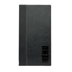 Contemporary Long Menu Holder Black 4 Pages (Each) Contemporary, Long, Menu, Holder, Black, 4, Pages, Nevilles