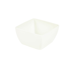 White Melamine Curved Square Bowl 15cm (Each) White, Melamine, Curved, Square, Bowl, 15cm, Nevilles