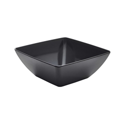 Black Melamine Curved Square Bowl 26.2cm (Each) Black, Melamine, Curved, Square, Bowl, 26.2cm, Nevilles