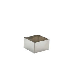 Stainless Steel Square Mousse Ring 6x3.5cm (Each) Stainless, Steel, Square, Mousse, Ring, 6x3.5cm, Nevilles