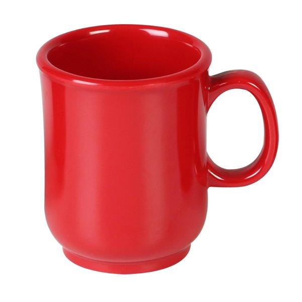 8 oz, 3? / 75mm Bulbous Mug, Pure Red (12 Pack) 