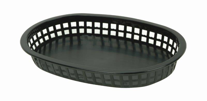 Oblong Basket, Black  Polypropylene 273mm X 178mm  10 3/4" x 7" (pack of 12) 