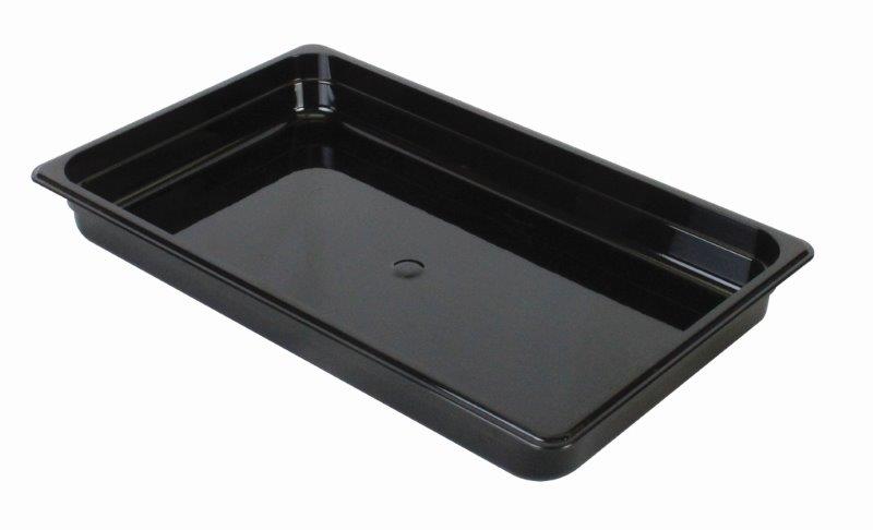 GN 1/1, 65mm Deep, 8.5Ltr Gastronorm Container, Polycarbonate, Black 
